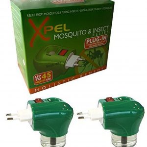 2 x XPEL Bug Pest Resistant TRAVEL PLUG IN & REFILL FOR EUROPEAN USE -...
