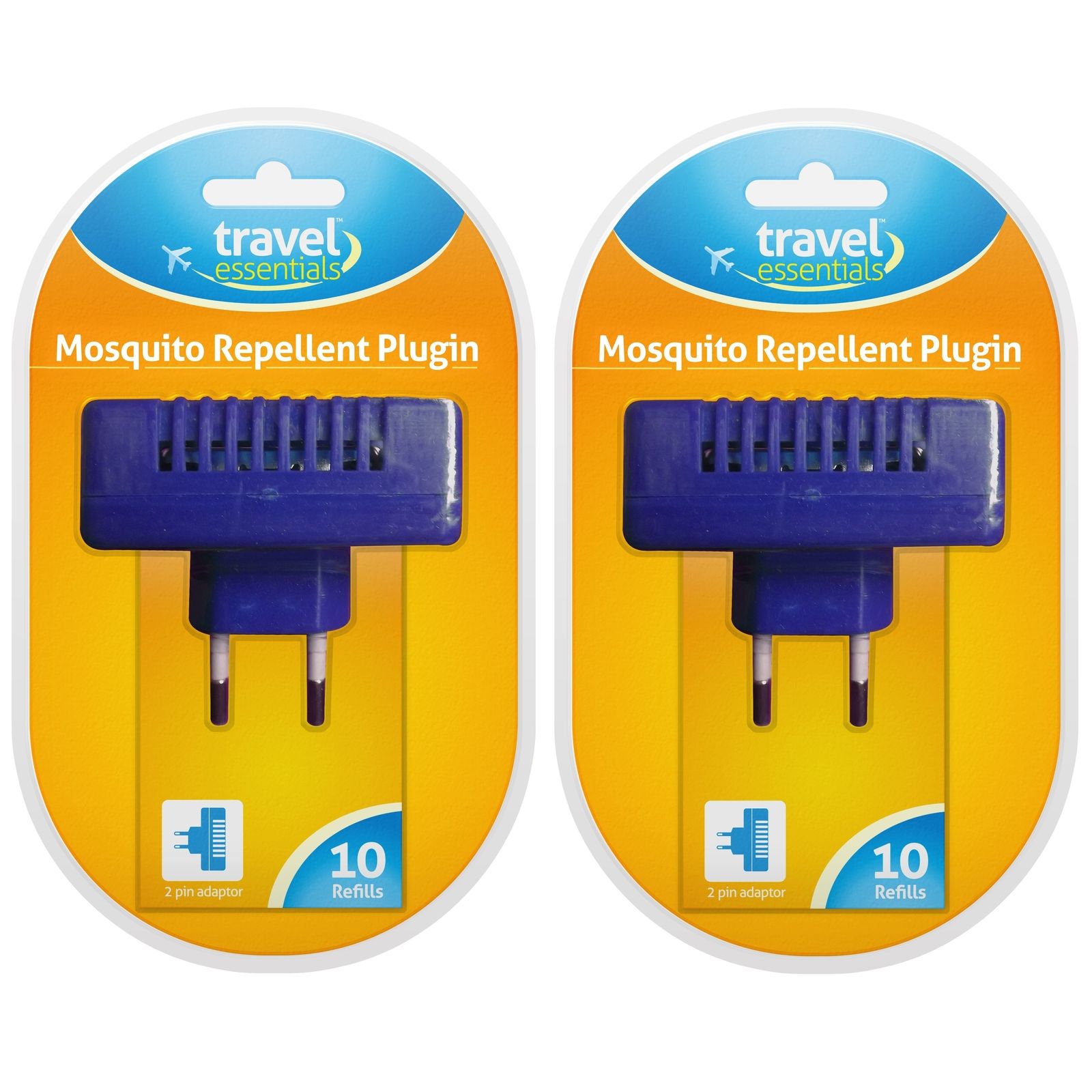 2 x Plug-in Two Pin European Plug - Bug & Parasite Resistant With Refills