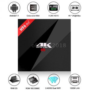 18 H96Skilled+ 3GB 16GB 32GB Amlogic S912 Octa Core Android7.1 TV Subject 5G WIFI F8L4