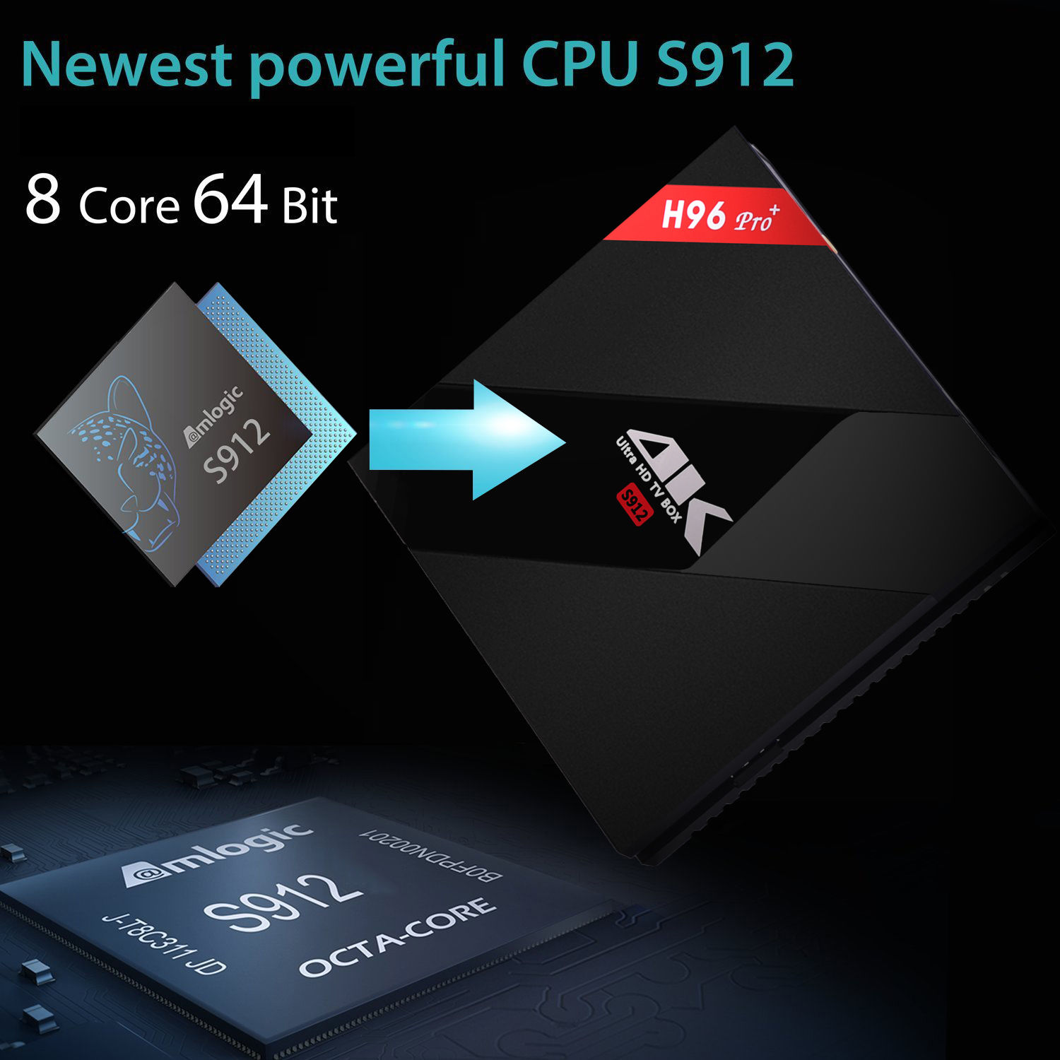 18 H96 Professional+ 3GB 32GB Amlogic S912 Octa Core Android 7.1 TV Field+Mini Keyboard - Image 4