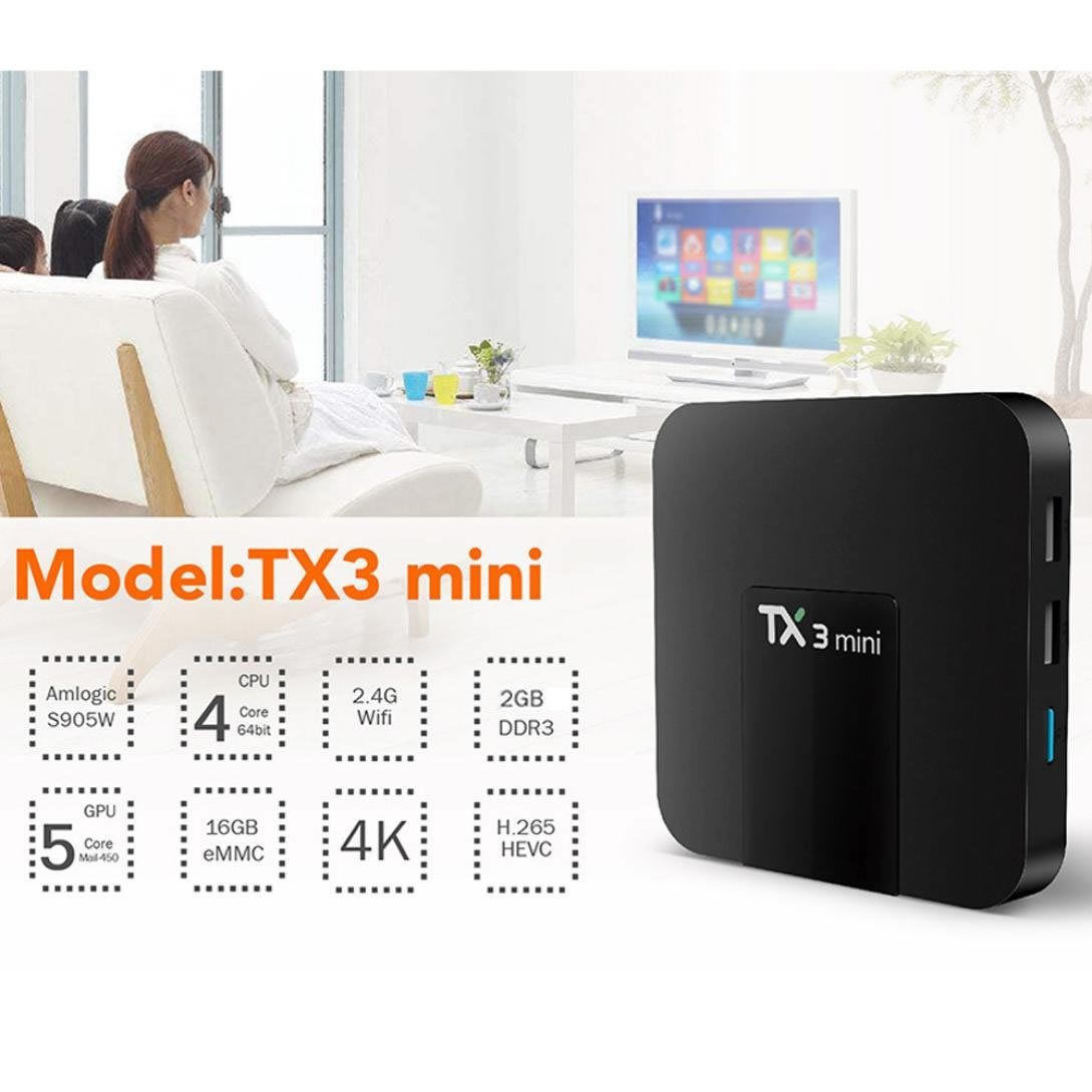 18 TX3 Mini 2GB+16GB Android 7.1 Quad Core TV Area 17.6 HD Media Participant WIFI Nice britain - Image 3
