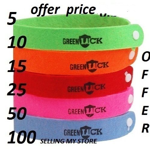 10 xANTI MOSQUITO BUG REPELLENT WRIST BAND BRACELET INSECT BUG LOCK CAMPING MOZZ