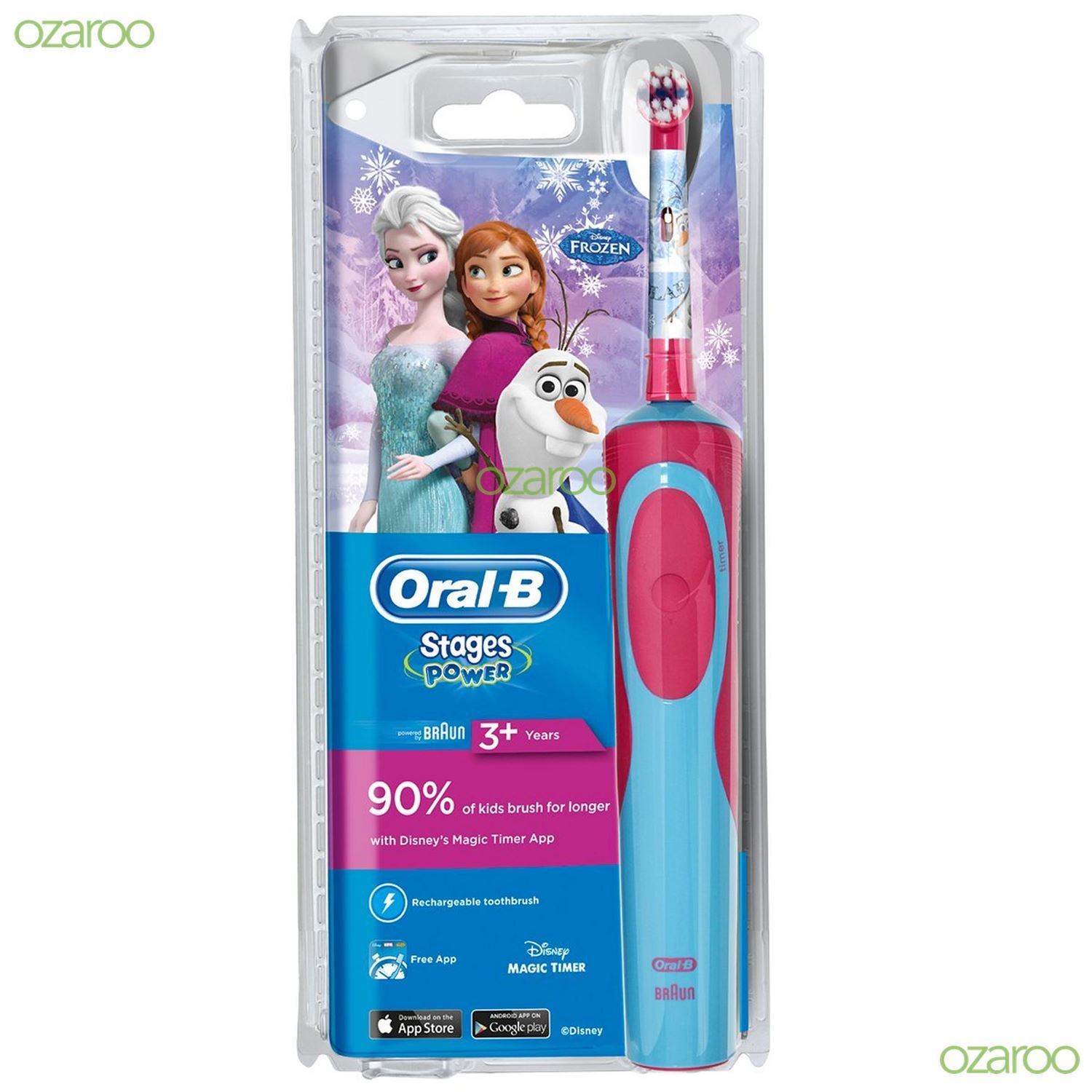 Oral-B Walt Disney World Frozen Women Electrical Toothbrush Ranges Vitality Youngsters Toothpaste Current - Image 4