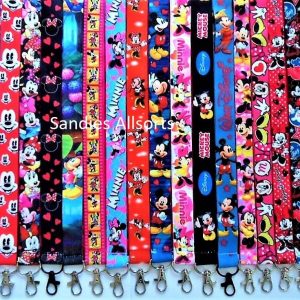 Walt Walt Disney Mickey Minnie Mouse Lanyard Neck Straps id badge/ key/ whistle/ pin commerce