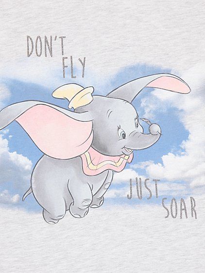 NEW EX-GEORGE LADIES DISNEY DUMBO 'DON'T FLY.JUST SOAR' PYJAMAS SIZES eight as a lot as 22 - Image 3