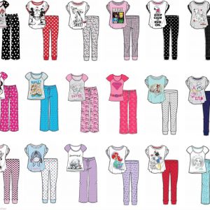 Women Character Pyjama Set Nightwear Pjs Novelty Walt Disney Marvel Teddy Eeyore