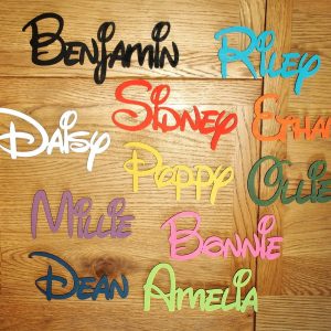 DISNEY Wooden Personalised Determine Plaques Phrases/Letters Wall/Door Art work/craft/Sign