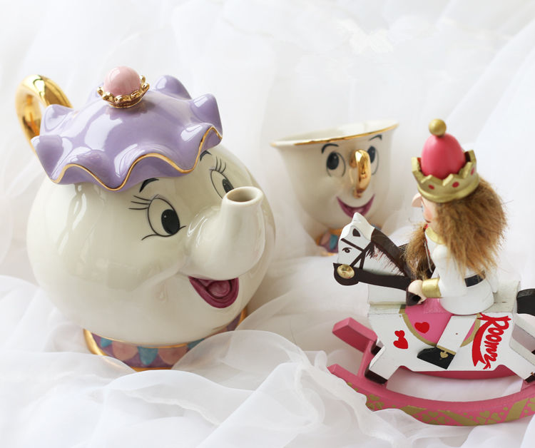 Walt Disney World Magnificence And The Beast Teapot Cartoon Mug Mrs Potts Chip Tea Pot Cup Set Uk - Image 4