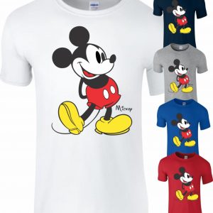 Males Mickey Mouse Conventional Retro Kick T-shirt Birthday Christmas Reward Walt Walt Disney World Kids