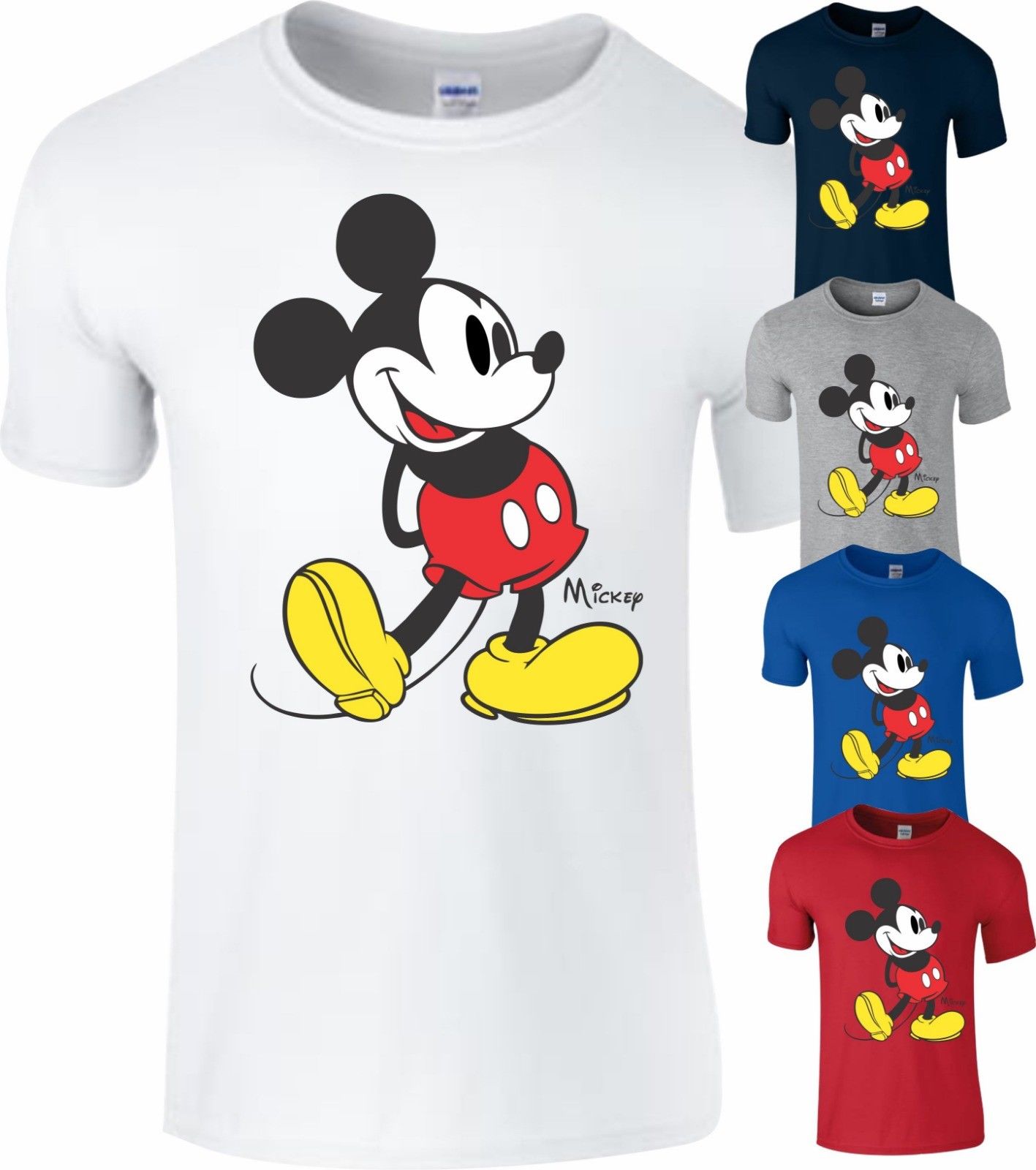 Males Mickey Mouse Conventional Retro Kick T-shirt Birthday Christmas Reward Walt Walt Disney World Kids