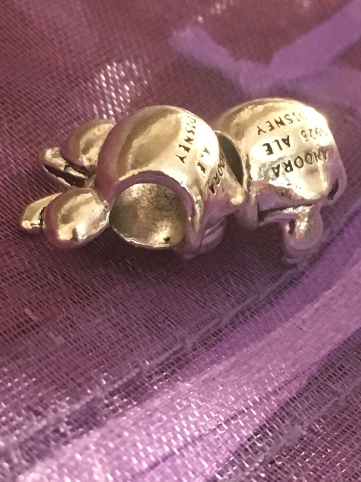 Mickey & Minnie Mouse Twin Bundle Walt Disney Charms Stamped with 'Pandora S925 ale' - Image 4