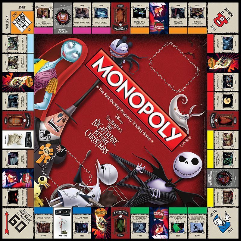 Walt Disney Tim Burtons ' The Nightmare Sooner than Christmas' Monopoly Board Recreation - Image 3