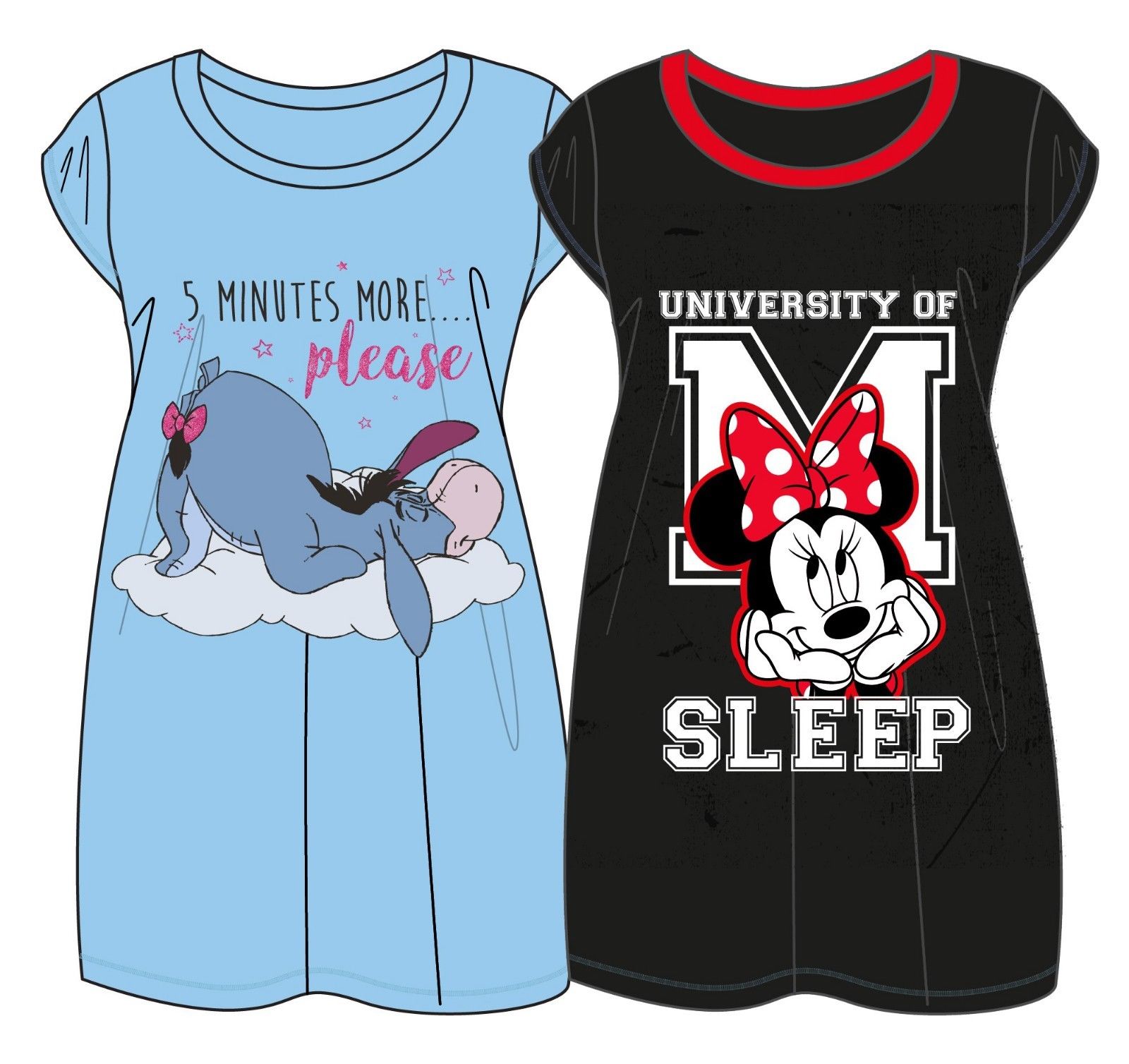 womens Girls Nightshirt Nighties Nightdress Nightwear EEYORE DISNEY