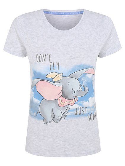NEW EX-GEORGE LADIES DISNEY DUMBO 'DON'T FLY.JUST SOAR' PYJAMAS SIZES eight as a lot as 22 - Image 2