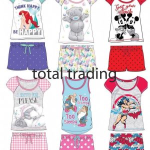 Women Females Transient Pyjamas Set Pjs Loungewear Novelty Disney World Nightwear Novelty