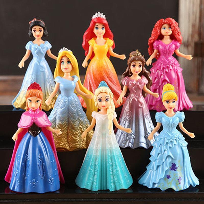8X DIY Modified Costume Walt Disney Princess Magiclip Habits Figures Girl doll Youngsters Girl Toy