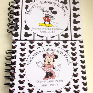 Personalised Disney World Autograph Information - Minnie*Mickey*A6 Pocket Measurement* pgs REVEAL