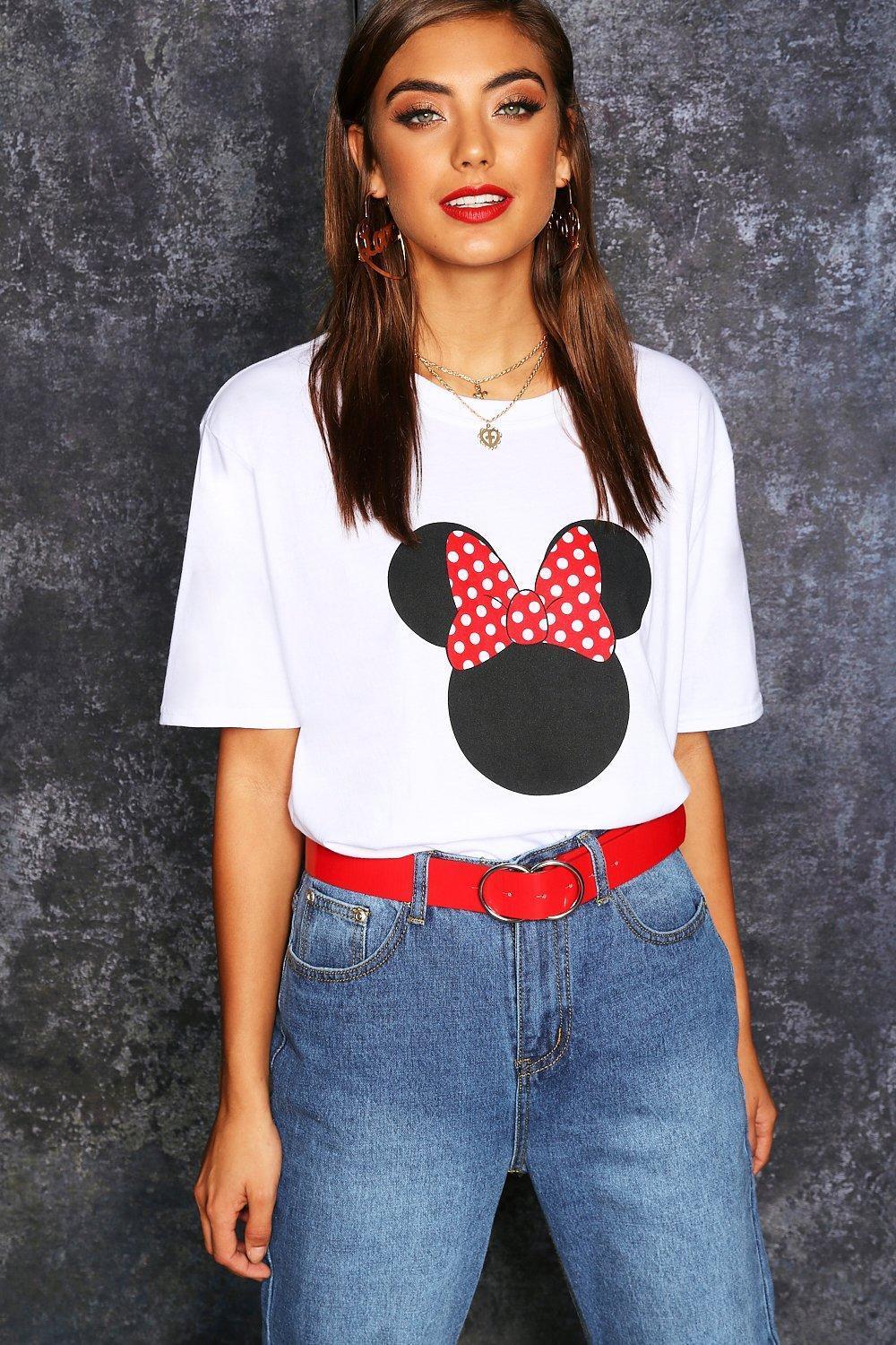 Boohoo Women Walt Disney World Minnie Polka Dot Outsized T-shirt - Image 4